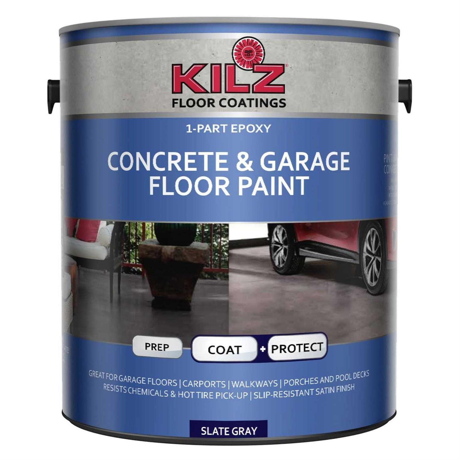 Kilz L377711 1-Part Epoxy Acrylic Interior/Exterior Concrete Garage ...